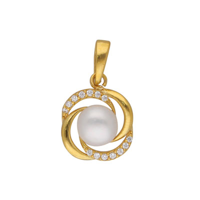 "(92.5)  Silver Jagrati Designer Pearl Pendant - JPMAY-22-148 - Click here to View more details about this Product